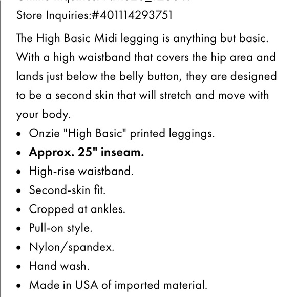 Onzie High Rise Legging - Picture 9 of 12